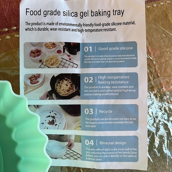 Brand New 2-Pack Air Fryer Non-Stick Silicone Liners Easy Clean Reusable - Picture 5 of 12